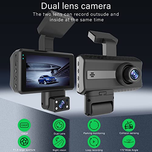 2 Channel 1080P Dual Dash Cam with 3.0" IPS Screen V844725