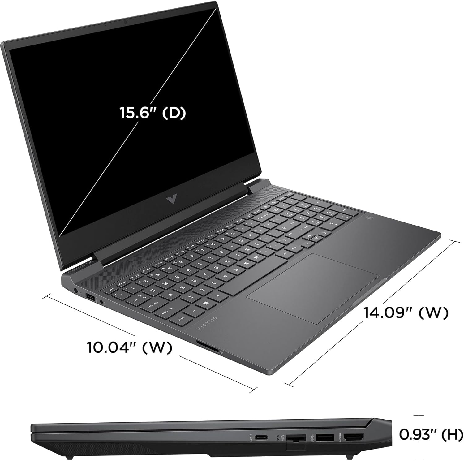 15.6" 144Hz FHD Gaming Laptop, Hexa-Core AMD Ryzen 5 7535HS, 16GB DDR5 RAM, 512GB PCIe SSD, GeForce RTX 2050, Windows 11 Pro W836808