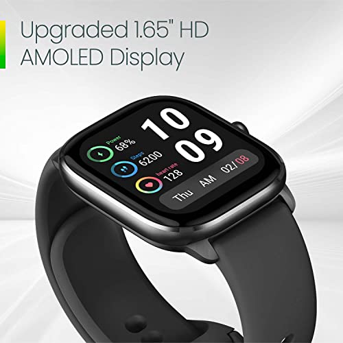 Black Smart Watch with GPS, Heart Rate Monitor, 15-Day Battery Life O56752