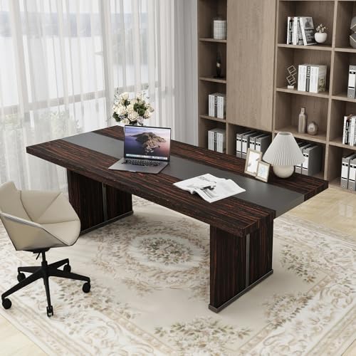 Brown Rectangle Large Wood Dining Table F45164