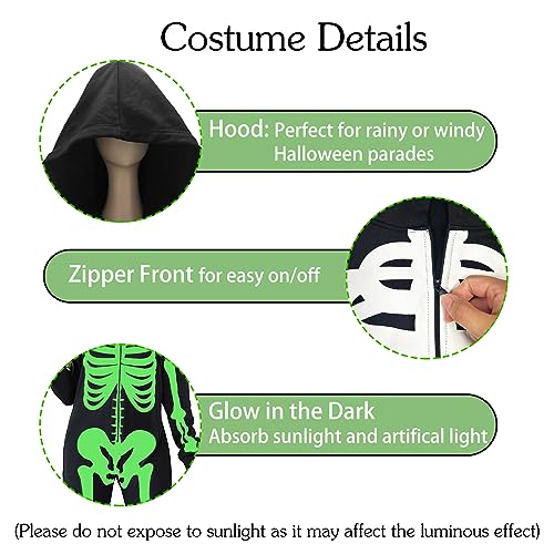 Black Skeleton Onesie Bodysuit with Gloves K8677