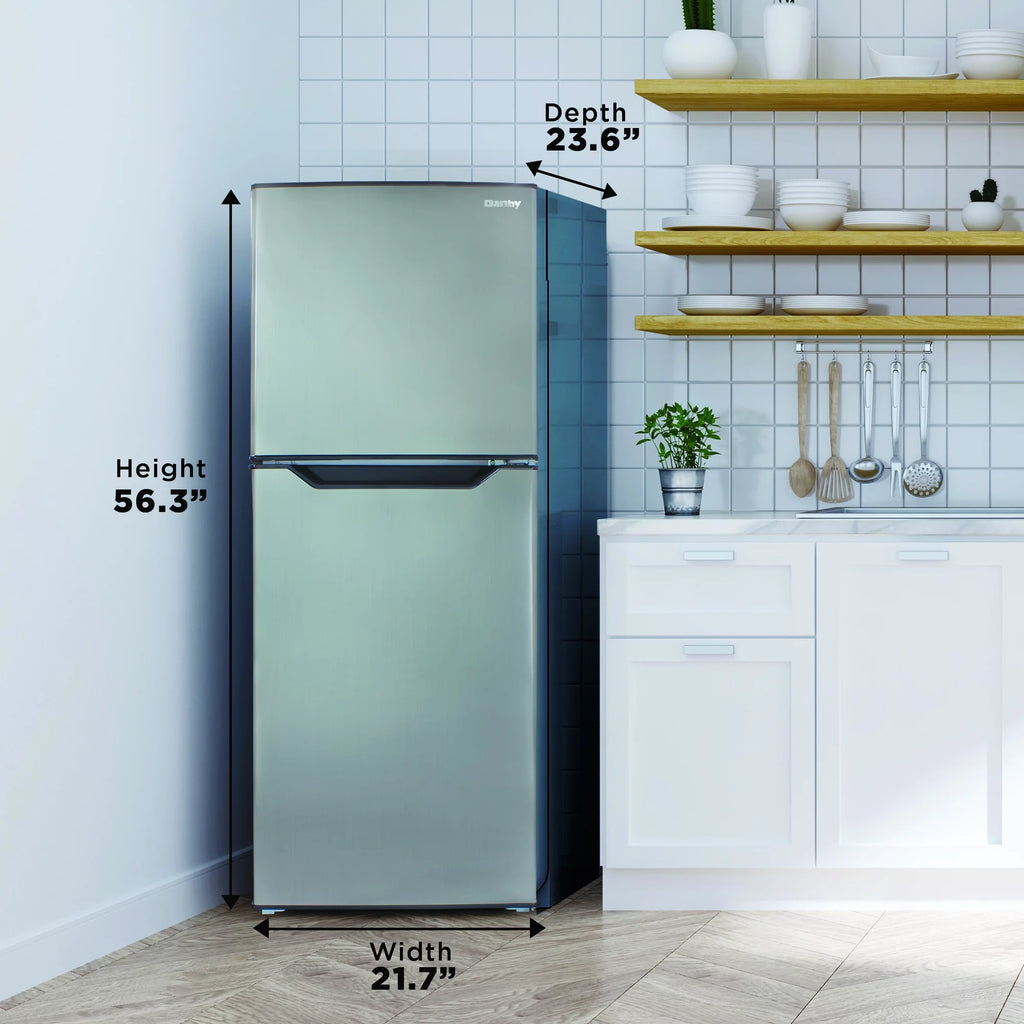 7.0 Cu. Ft. Frost Free Top Freezer Refrigerator in Stainless T950032