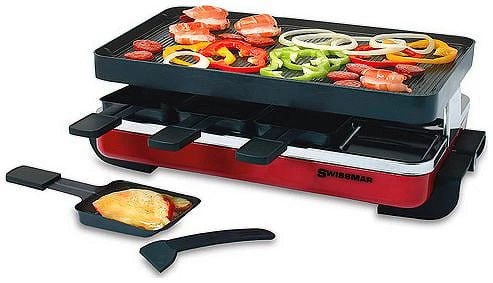 Red Non-Stick Reversible Raclette Grill X1537