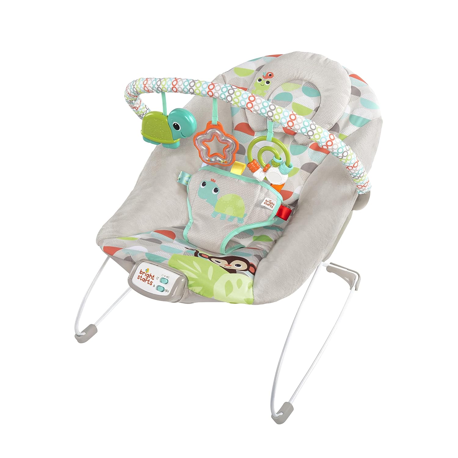 Baby Bouncer Infant Seat with Vibrations, Music, Removable Toy Bar A542634