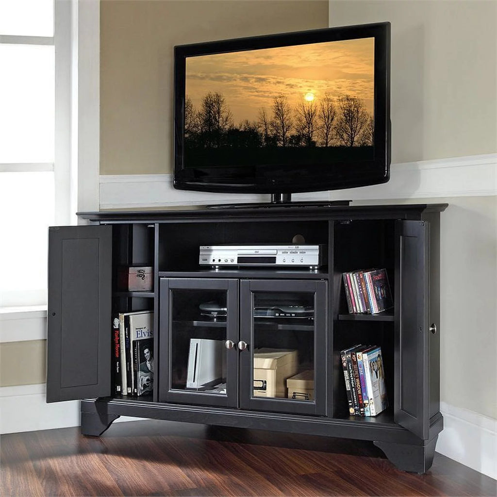 Black Corner TV Stand W5177