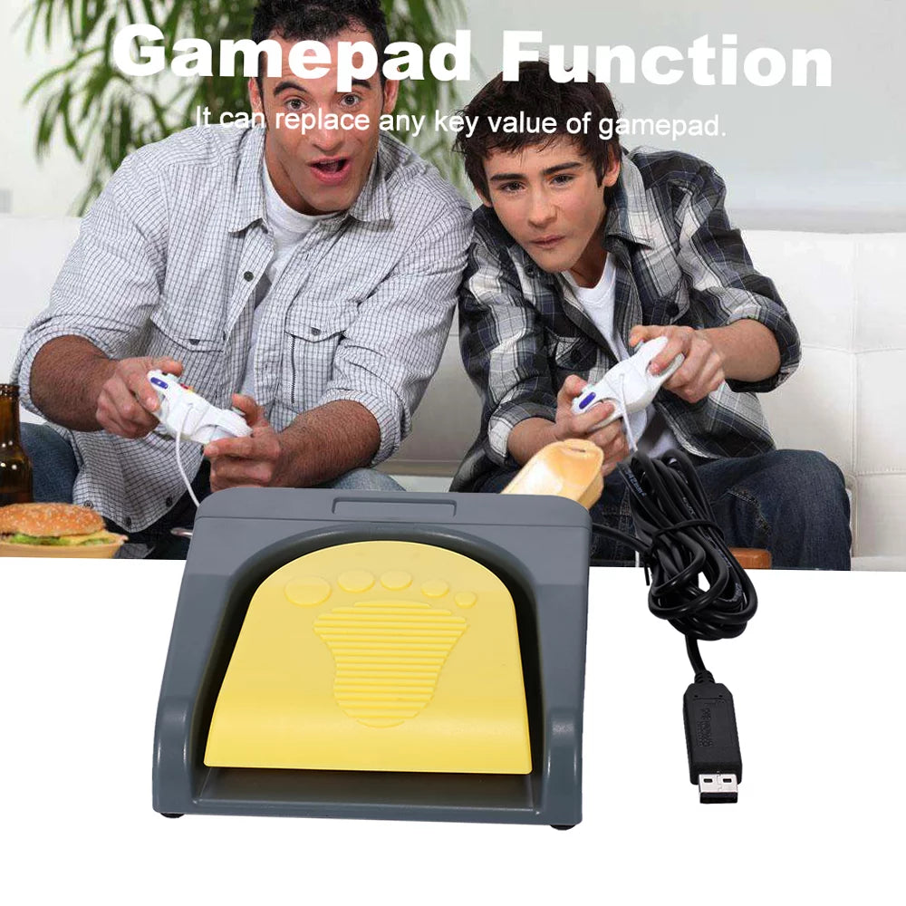 Grey USB Single Foot Switch Game Control Pedal Z954182