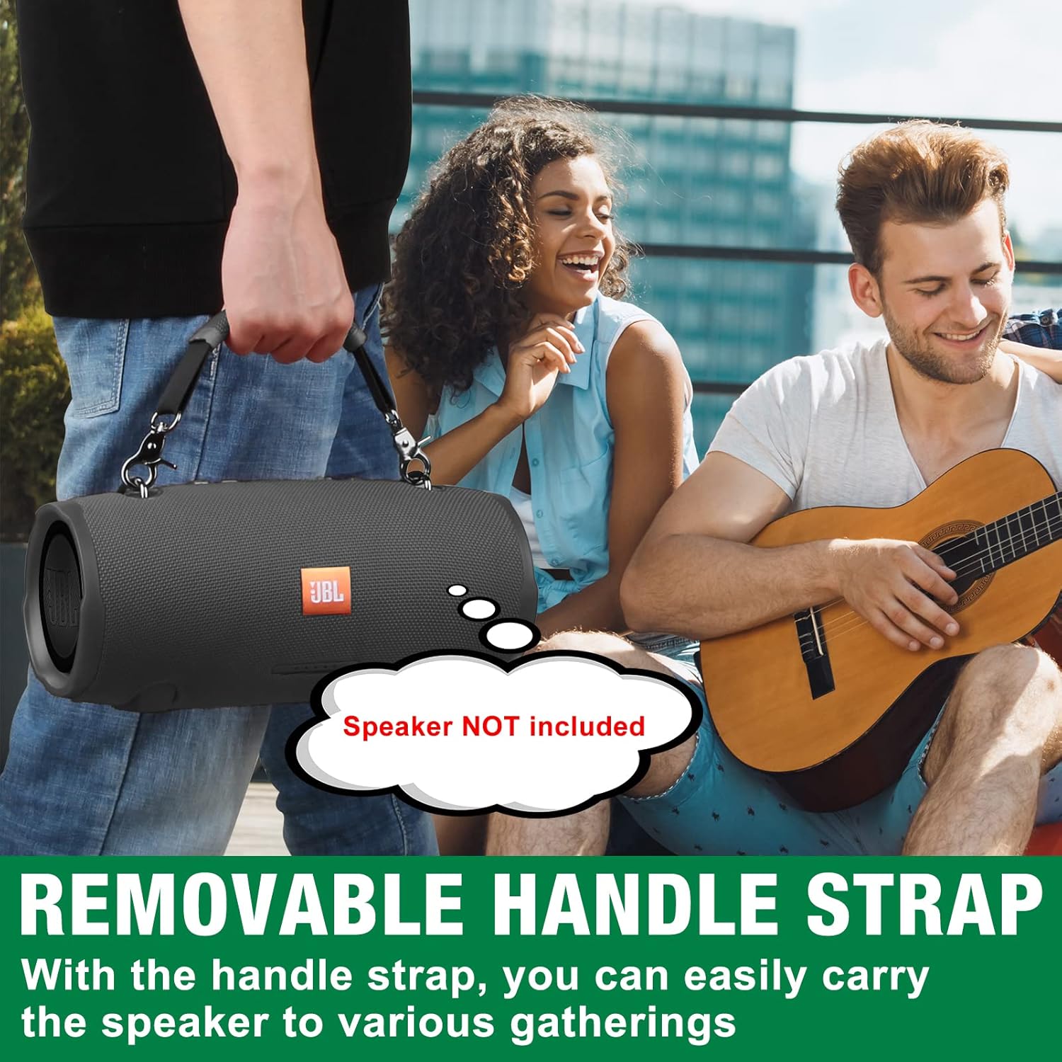 Black Removable Speaker Handle Strap T69168