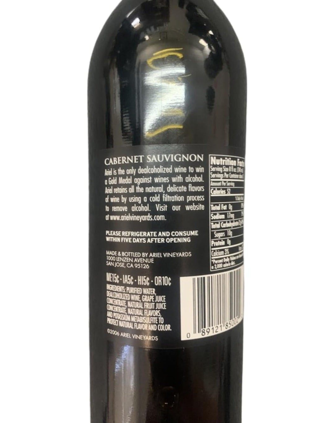 Cabernet Sauvignon Wine 750ML 2 PACK 25.4 oz Dealcoholized Red Oak Aged K4787