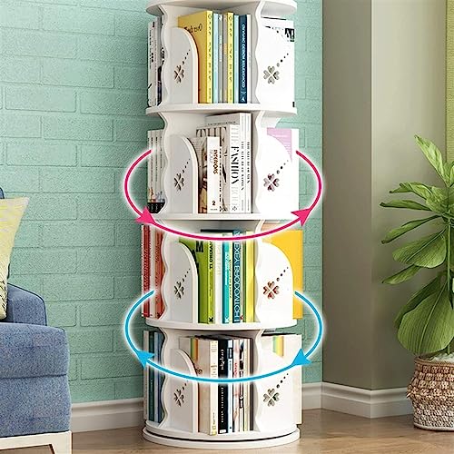 Brown 40 x 160cm Wooden Rotating Bookcase P656671