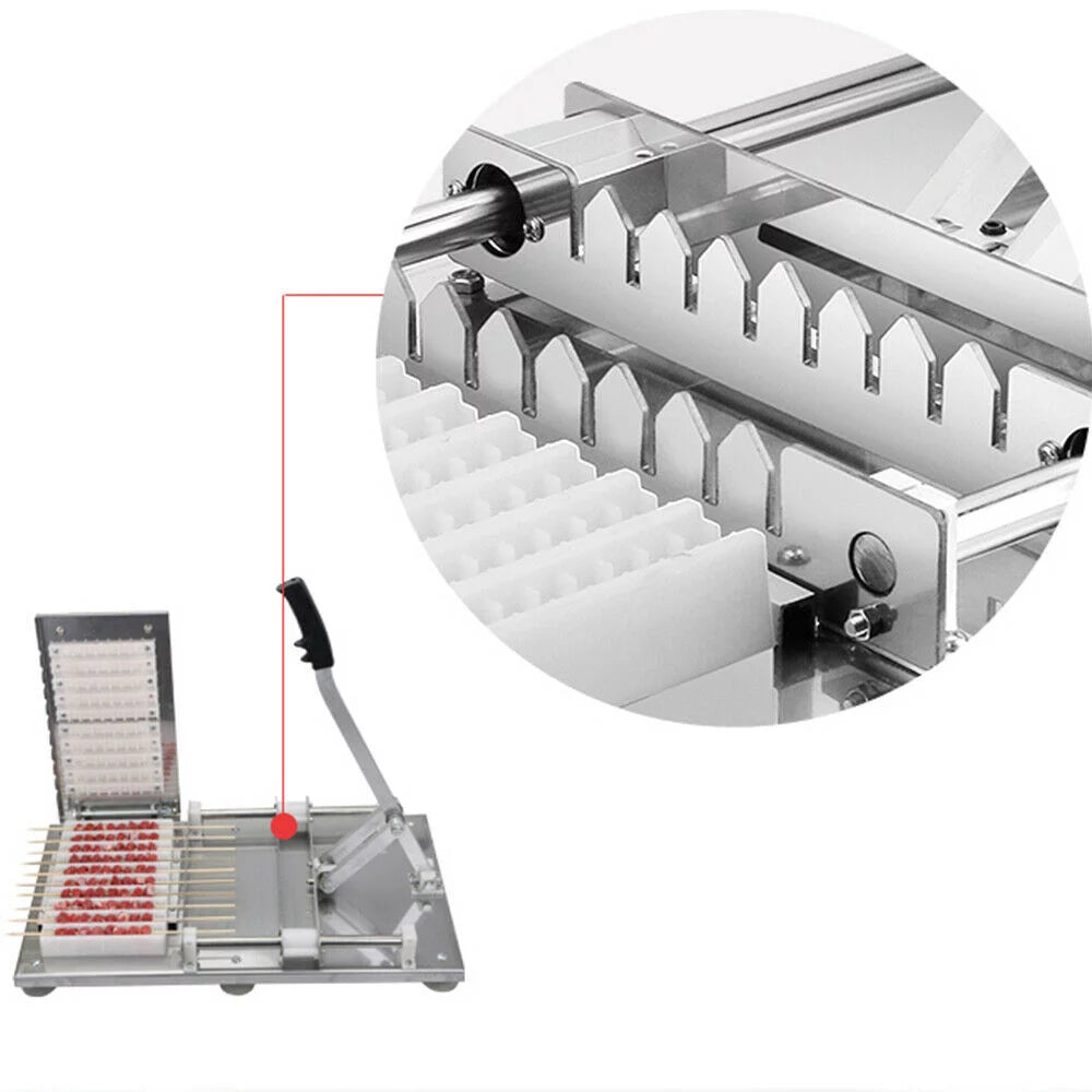 Manual Meat Skewer 10 Strings BBQ Tool X588