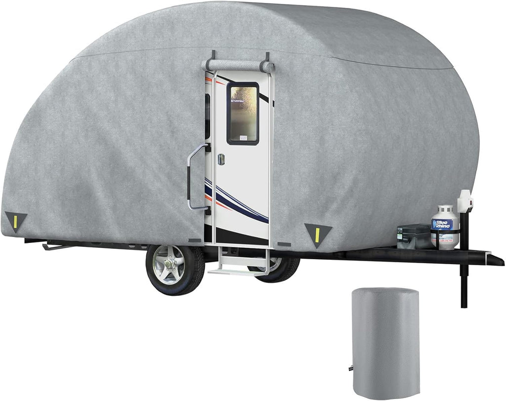 Upgraded Non-Woven 4 Layers Teardrop Trailer Cover with Storage Bag X60811