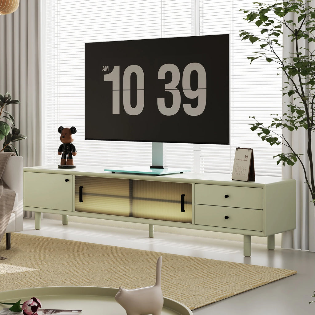 White Universal TV Stand Tabletop TV Base with Swivel Mount for 19''-40" inch Flat Screen Tvs S32388