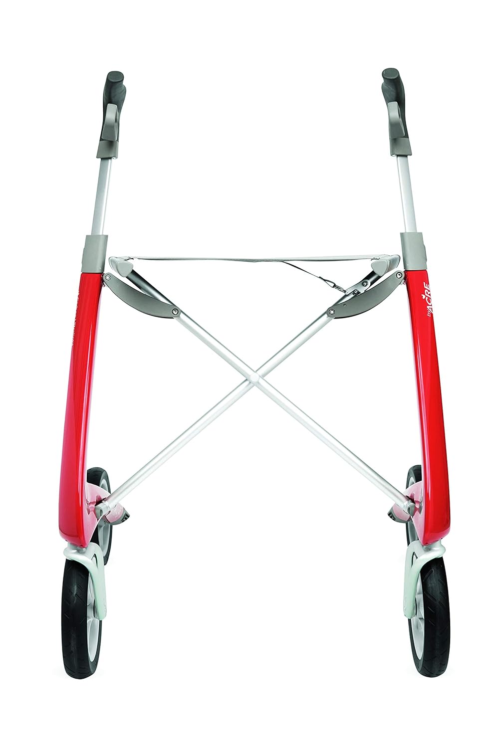 Red Carbon Ultralight Rollator Walker with Organizer Bag, Wide Track, 18.5" x 24" Seat C3192