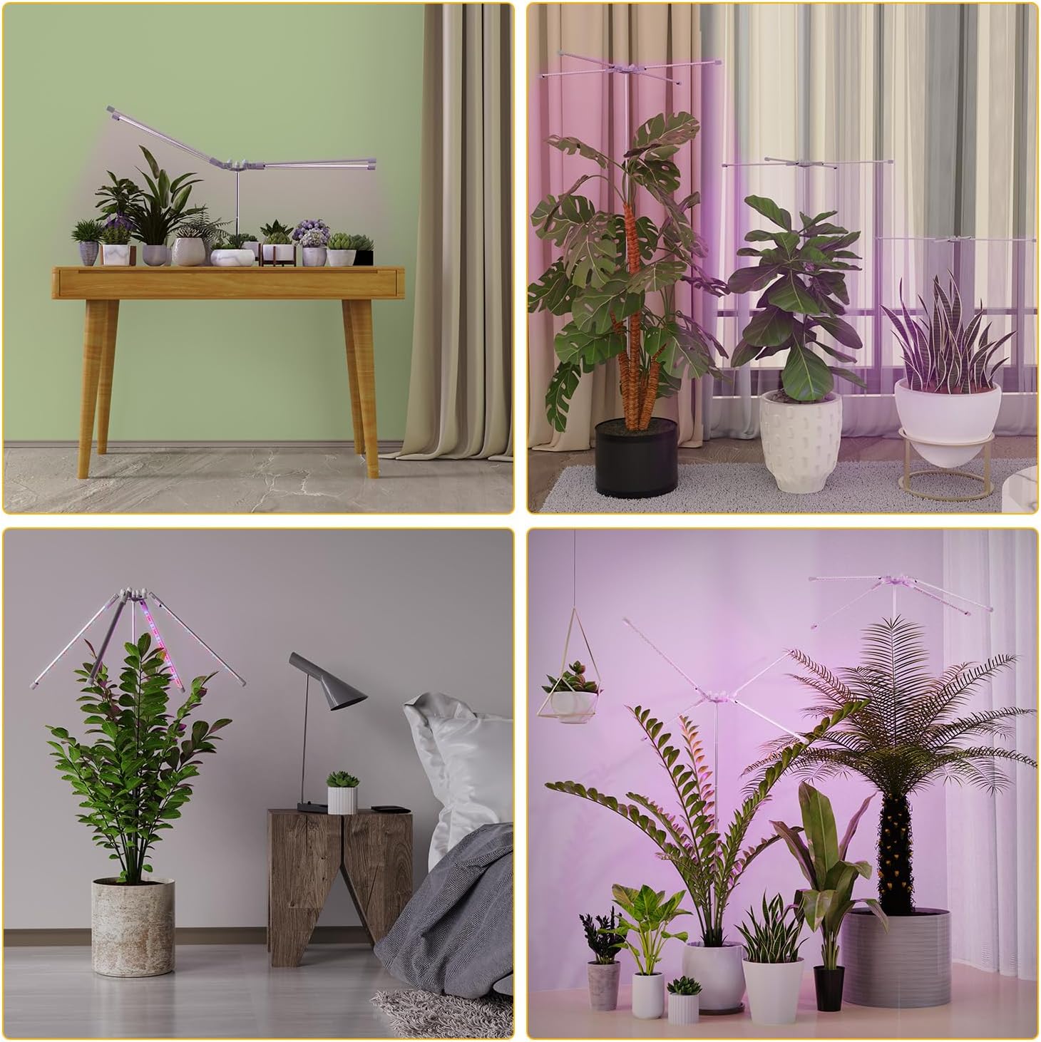 Full Spectrum Grow Light with Height Adjustable Plant Stand O89946