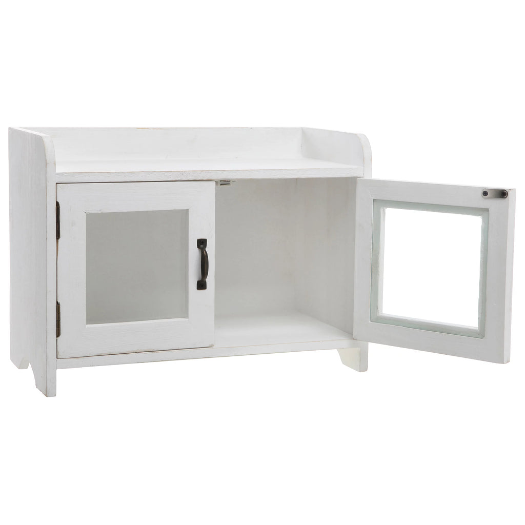 Antique White Wood Cabinet Organizer F8003