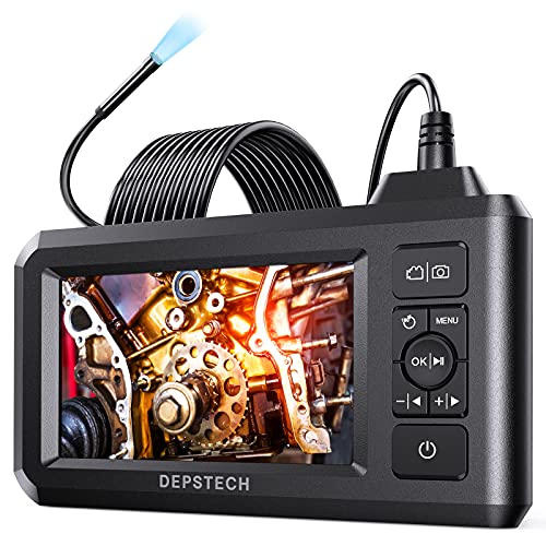 5.5mm 1080P HD Digital Borescope Inspection Camera with 4.3 Inch LCD Screen and 16.5FT Semi-Rigid Cable J2326