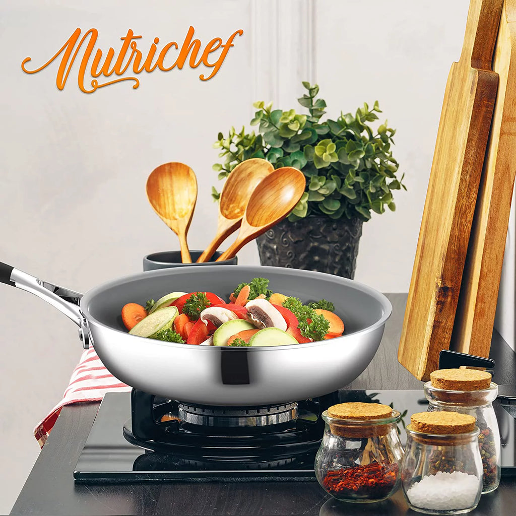 16-Piece Non-Stick Ceramic Cookware Set with Nylon Utensils Z1985