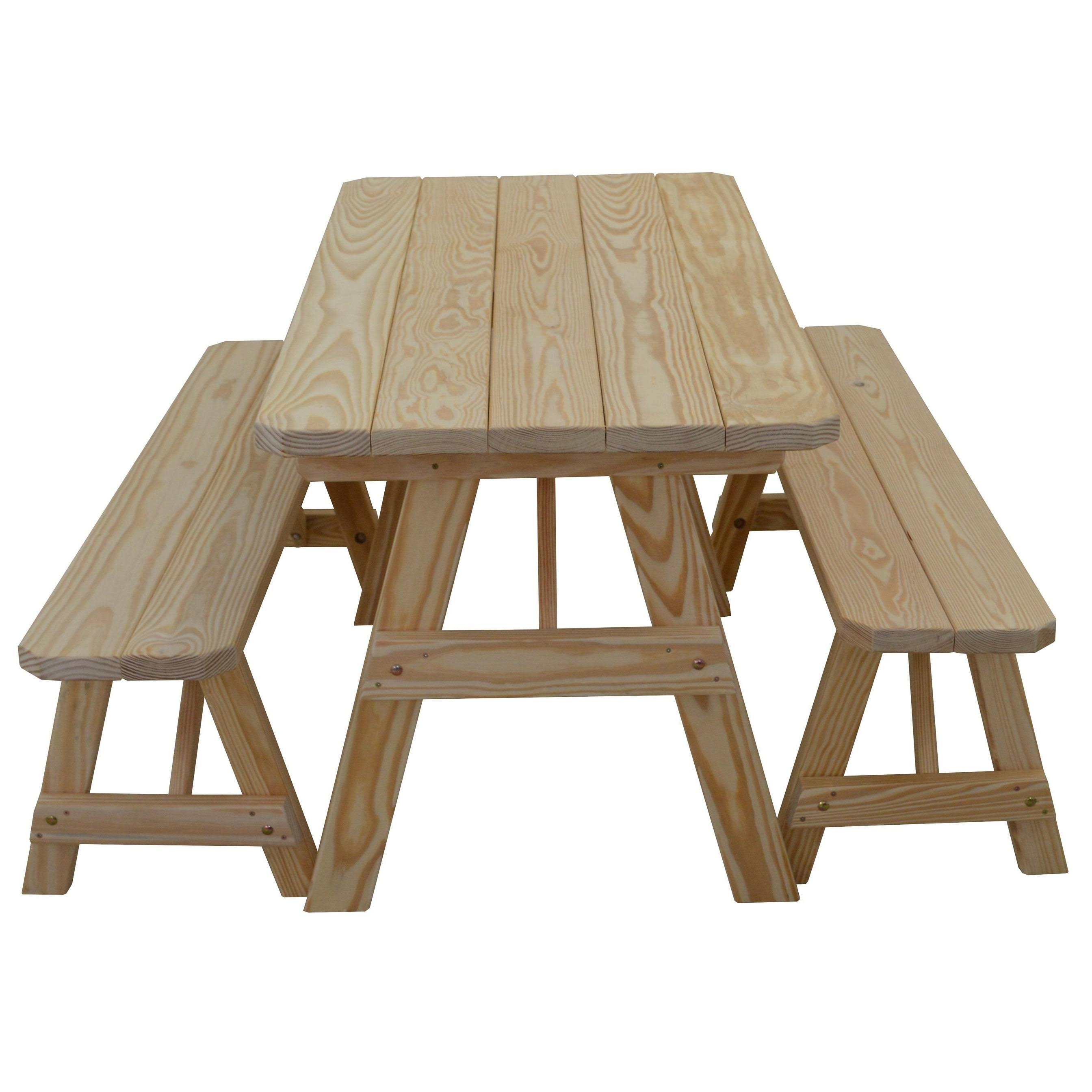 Pine Picnic Table with 2 Benches O925534