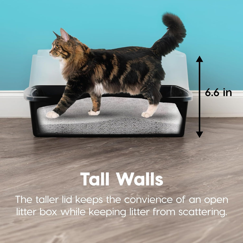 Black Open Top High Sided Cat Litter Box B71151