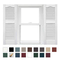 Open Louver Vinyl Shutters (1 Pair) 14.5 x 48 White C390579