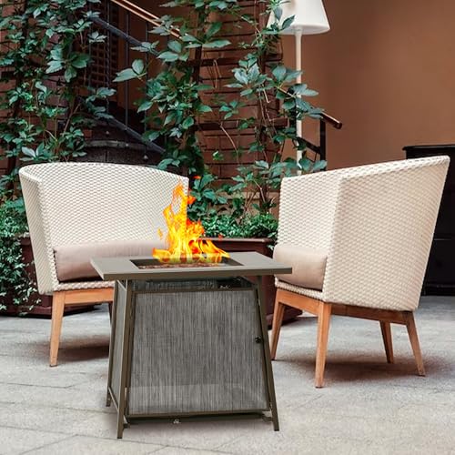 Black 28 inch Propane Fire Pit Table Y317449