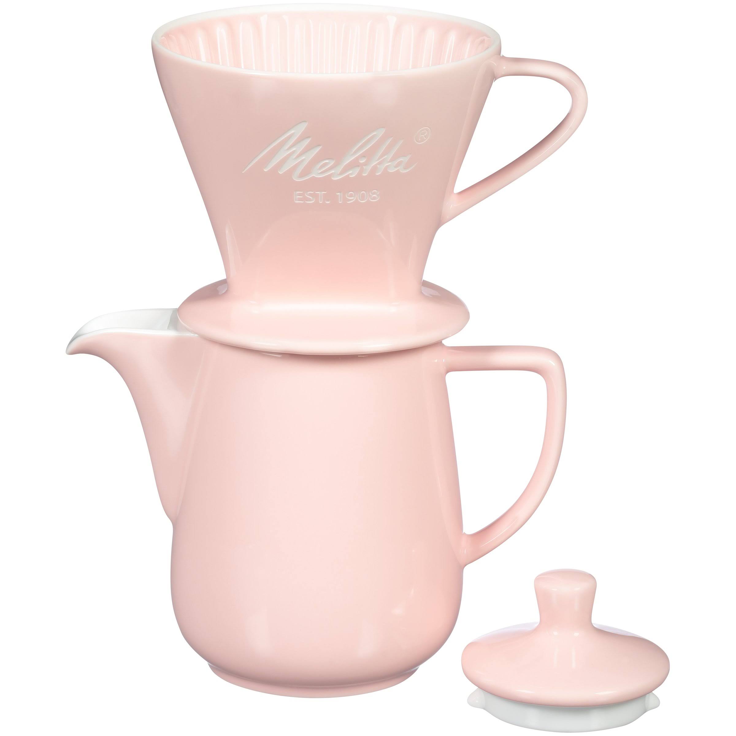 Porcelain Pour-Over Carafe Set, Pastel Pink Q495971