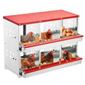 6 Compartment Metal Chicken Nesting Boxes S209