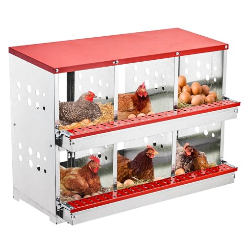 6 Compartment Metal Chicken Nesting Boxes S209