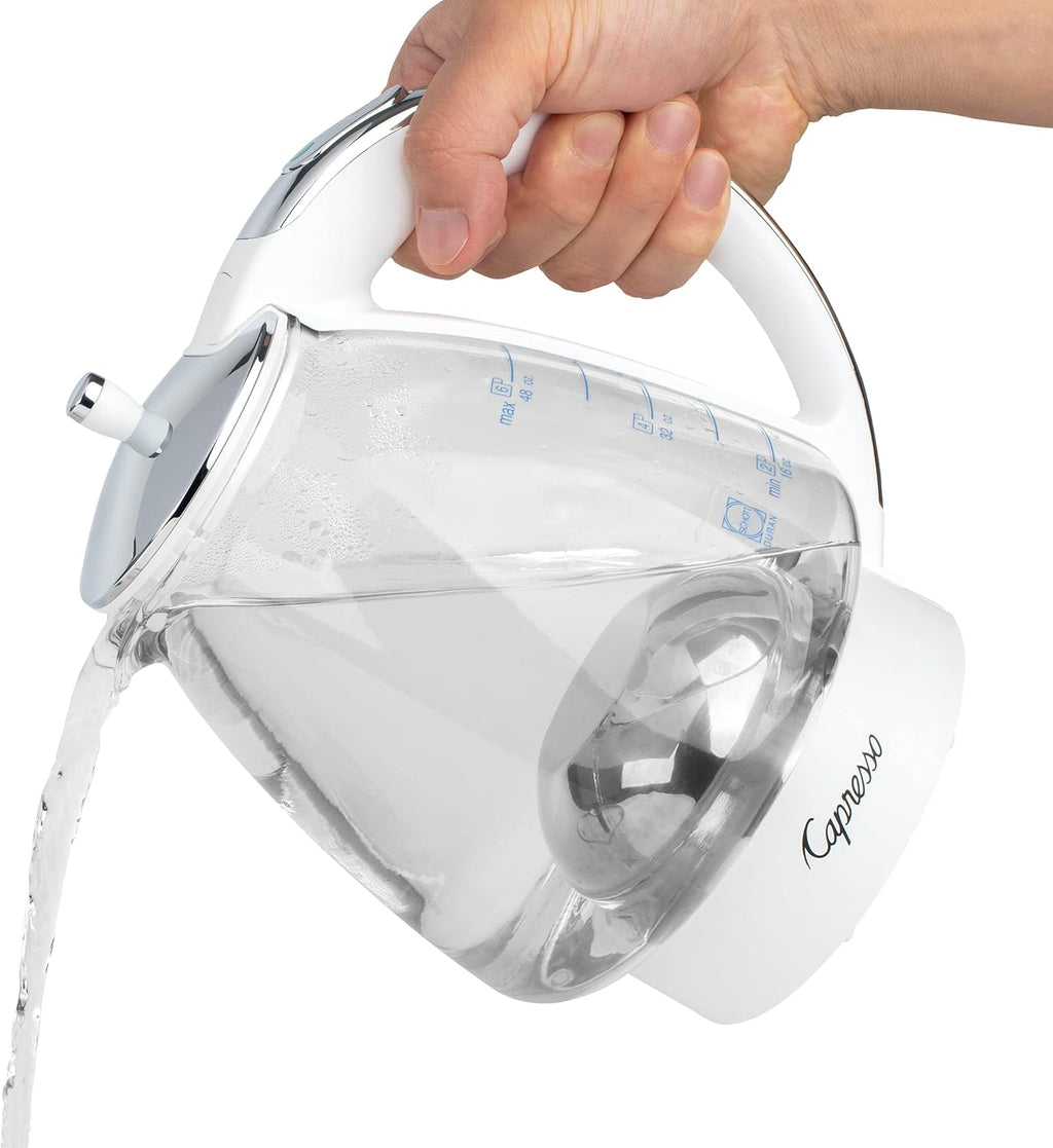 White 48 oz Glass Kettle V1896