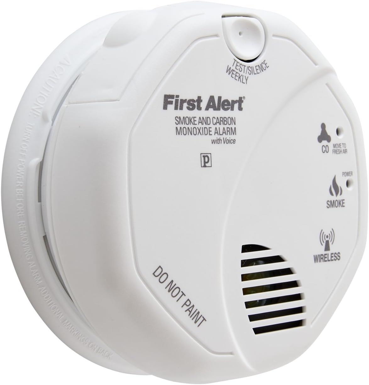 Wireless Interconnected Photoelectric Smoke and Carbon Monoxide Combo Alarm with Voice and Location H57154
