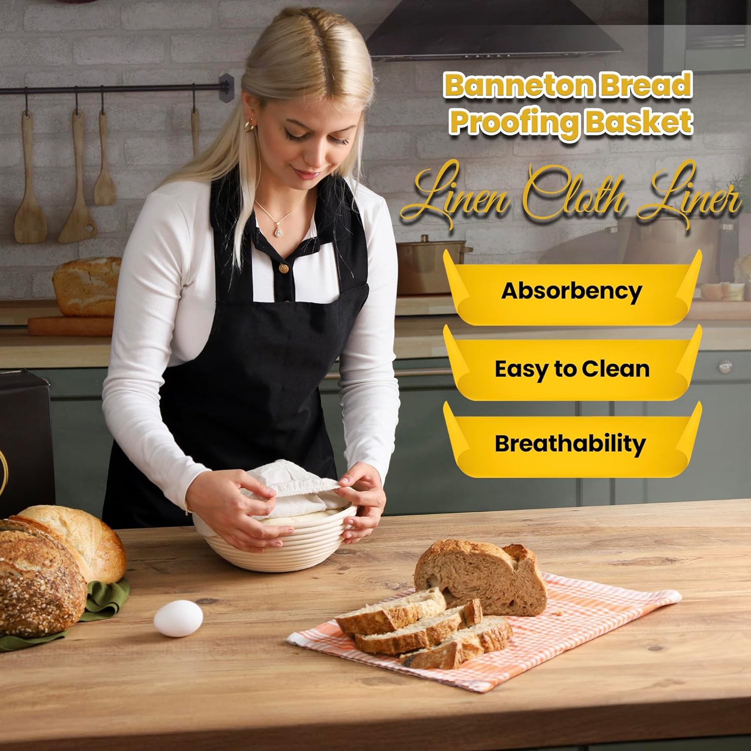 Round 9 inch Sourdough Proofing Basket J638041