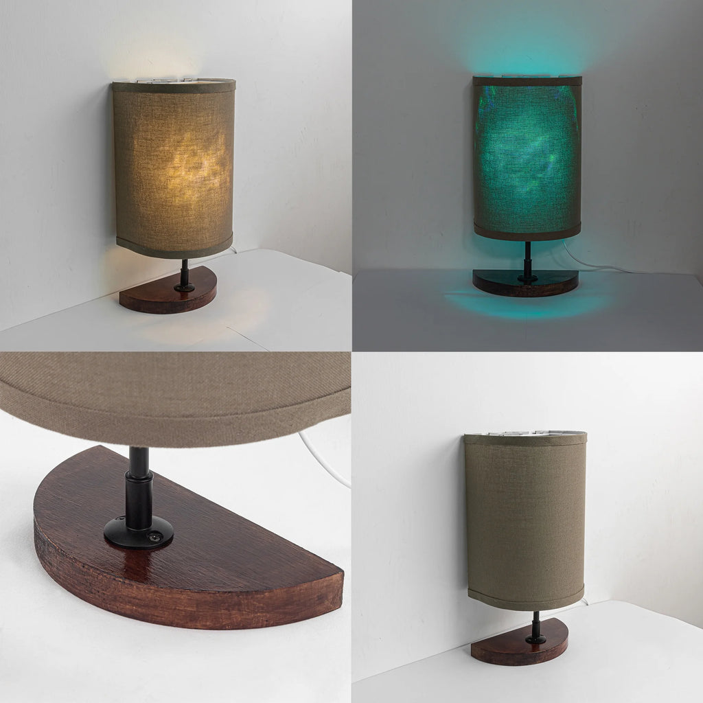 Half Shade Table Lamps with Fabric Lamp Shade R294