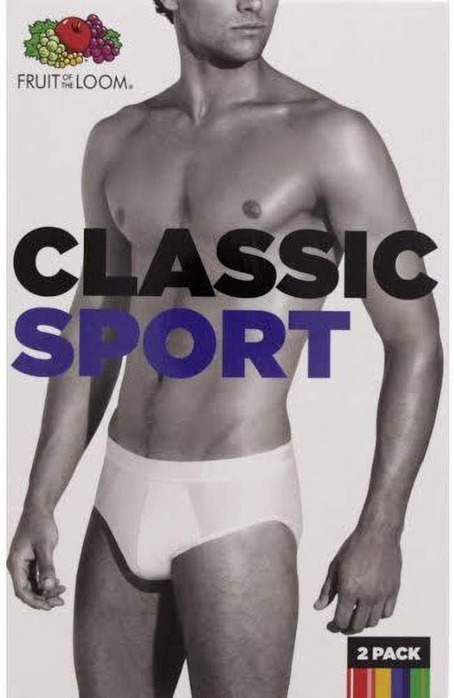 Mens Classic Sport Briefs (Pack of 2) (White) D561