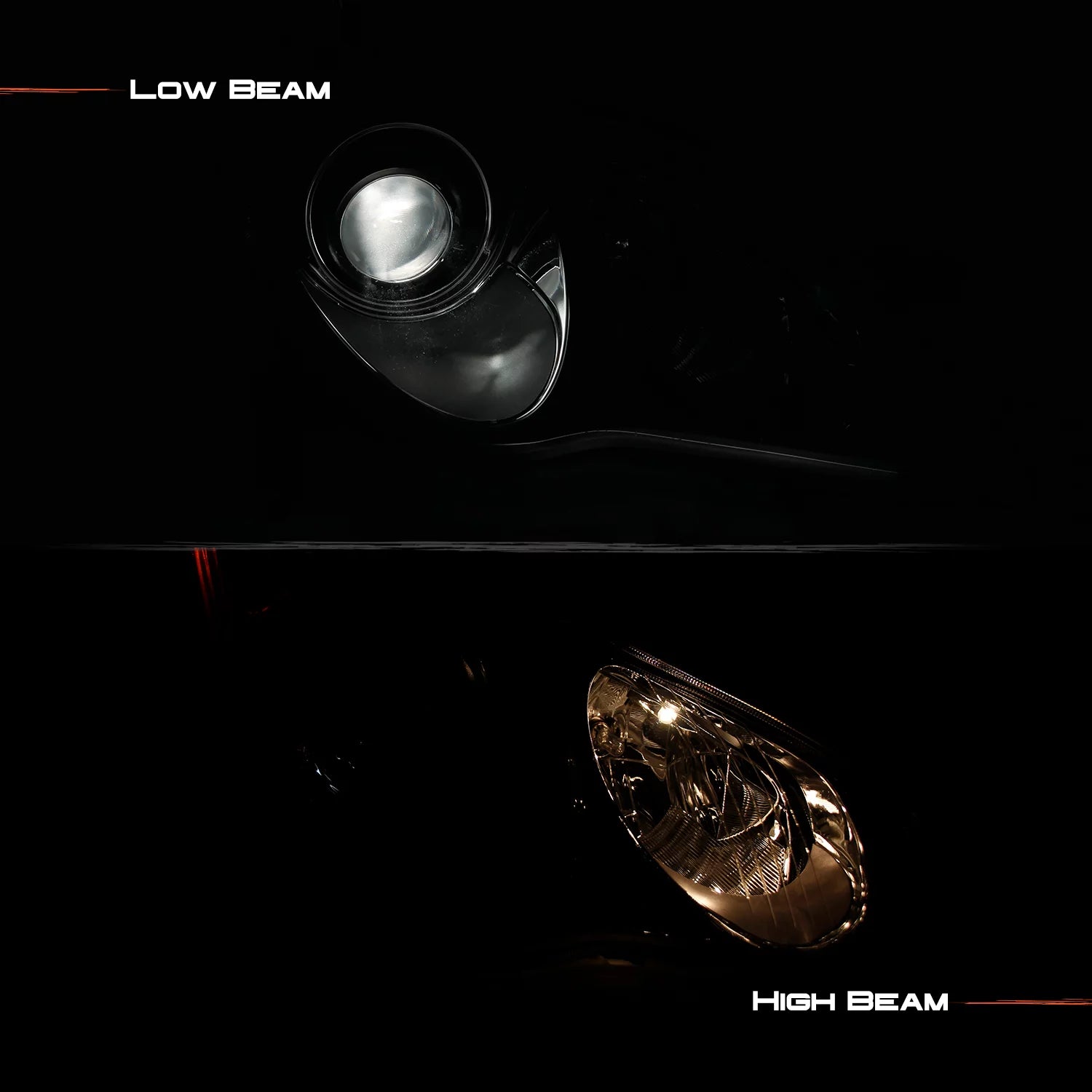 Chrome Projector Headlight Passenger Right V8788
