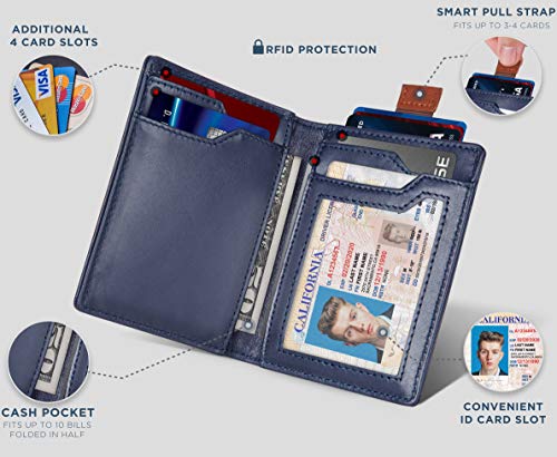Slim Leather RFID Blocking Minimalist Card Front Pocket Bifold Travel Wallet H26139