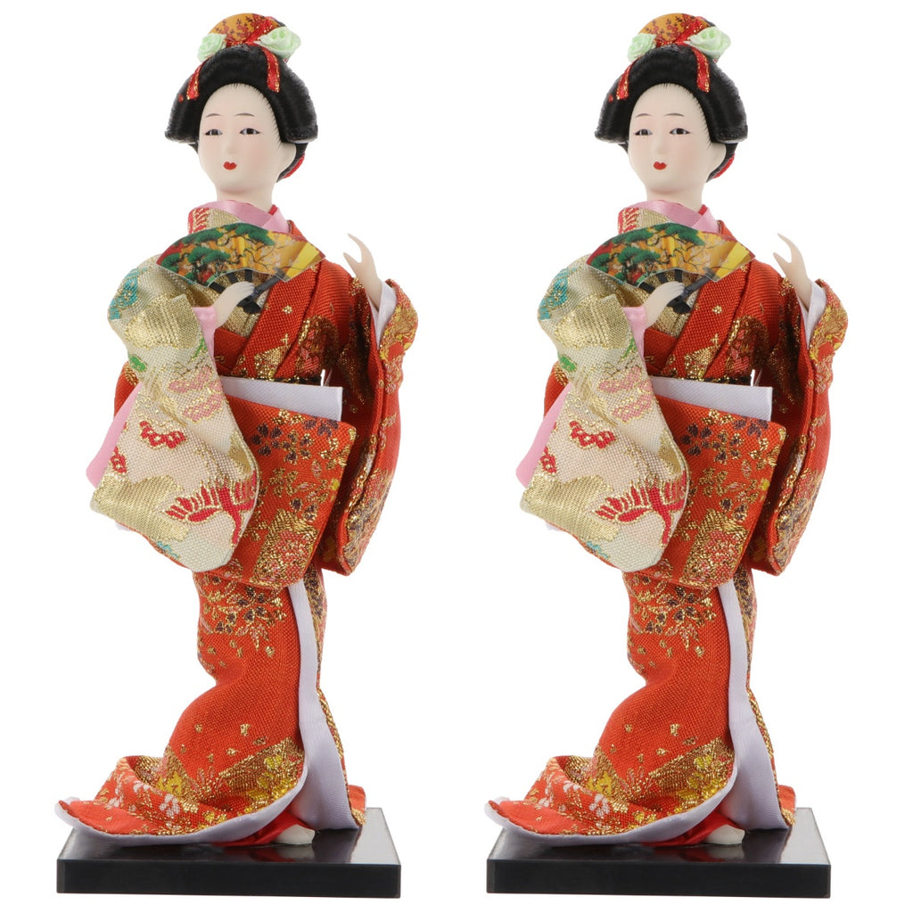 2 Pc Silk Kimono Doll A28215