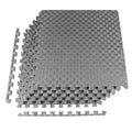 1" Thick EVA Interlocking Foam Gym Flooring Mat, Black (24 Sq Ft) N47738