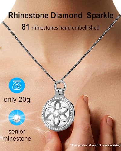 25in Adjustable Alloy Airtag Necklace V173800