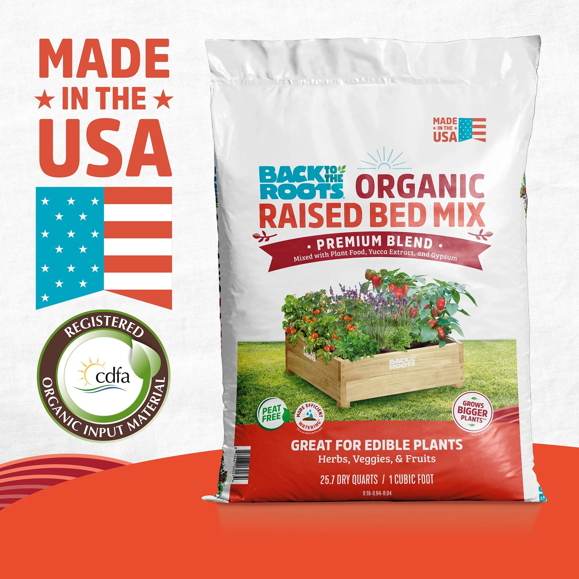 60 1 cu. ft. bags Organic Raised Bed Mix O9897