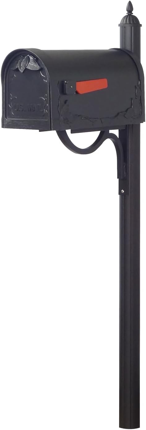 Floral Mailbox with Locking Insert and Mailbox Post I749