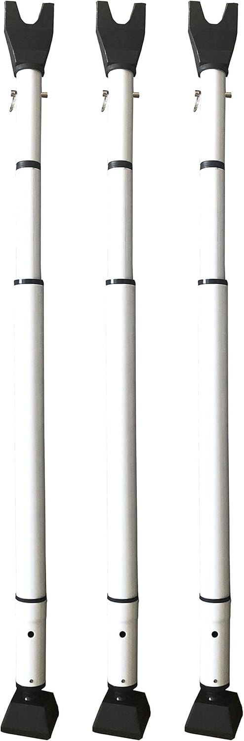 Adjustable-Length Door Security Bar, 28 to 45 Inches, Pack of 2 F38653