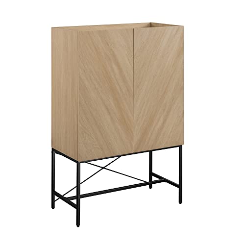Dark Walnut 2-Door Tall Accent Cabinet Q4487