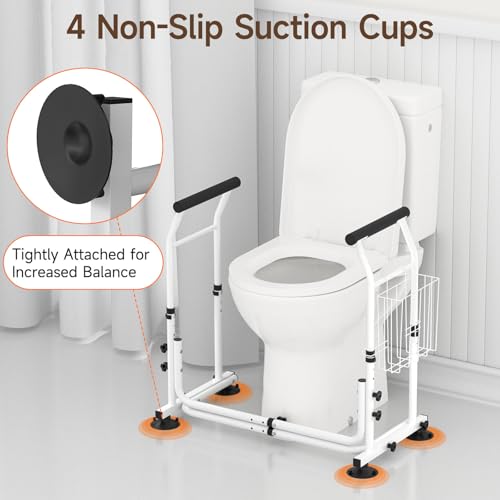 Toilet Safety Frame with Arms, Adjustable Width and Height Y851