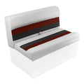 White/Red/Charcoal Pontoon Bench Seat and Backrest Cushion Set S8432