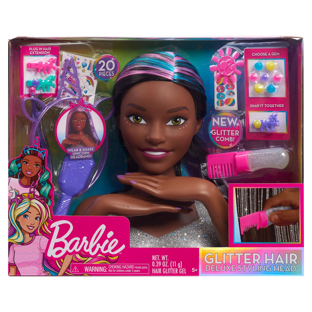 20-Piece Styling Head, Black Hair, Kids Toys E971
