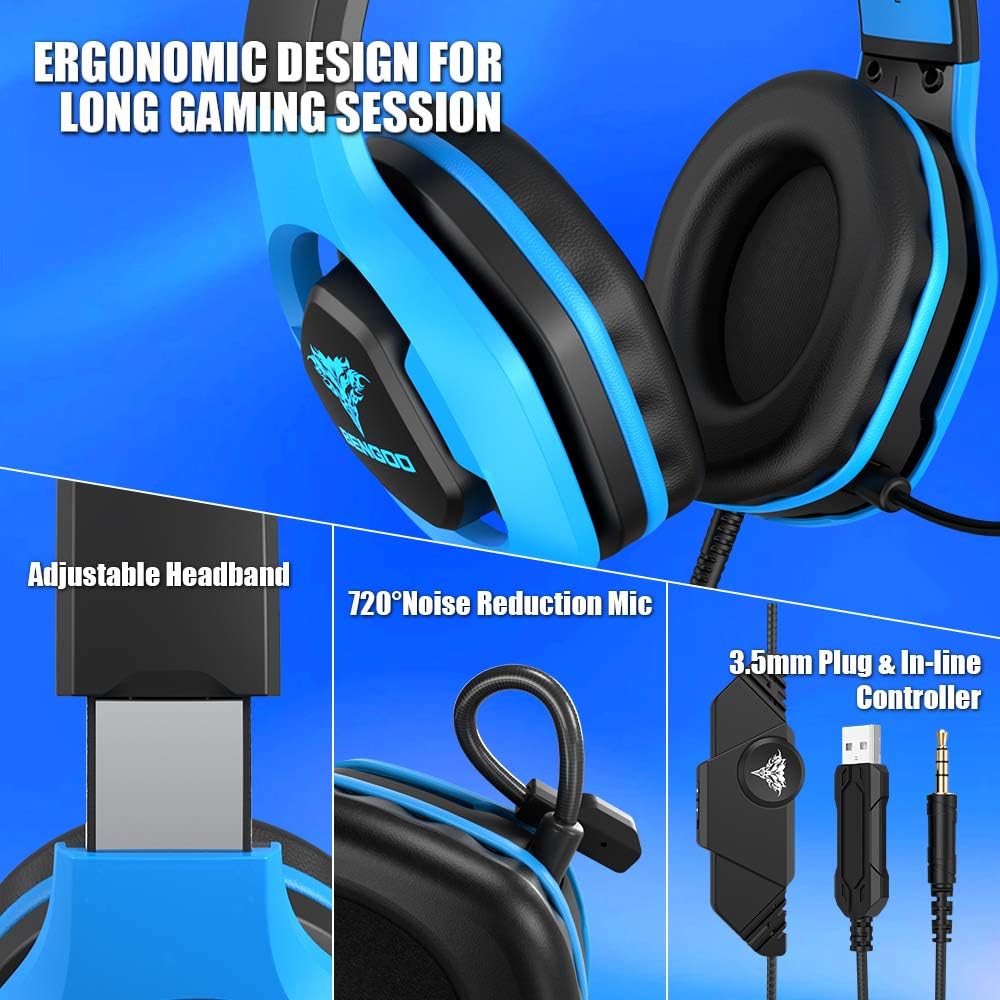 Blue Gaming Headset with Mic D810
