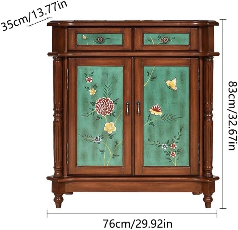 Pastoral Painted Retro Old Furniture Storage Drawer Sideboard P23520