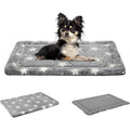 Reversible Machine Washable Grey Dog Crate Pad K8266