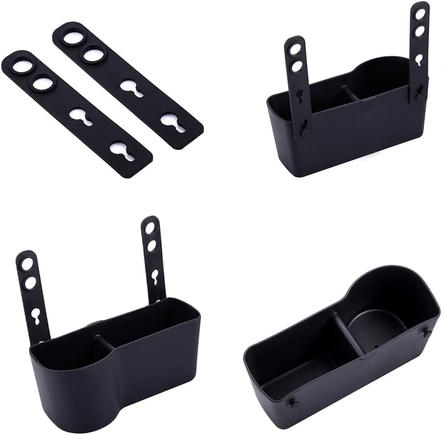 Black Car Headrest Seat Back Organizer with Cup Holder C452456