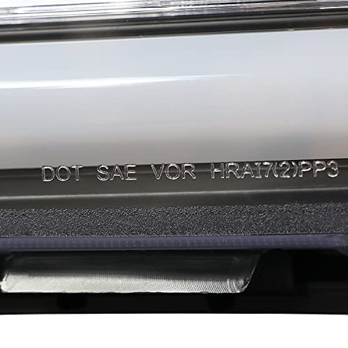 LED Light Bar Chrome Housing Projector Headlights for GMC Sierra 1500 2500HD 3500HD Left Right Pair Headlamps Assembly G587